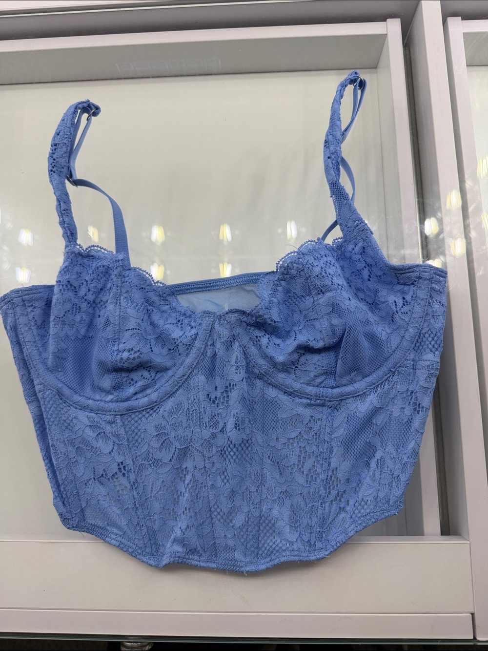 Hollister Periwinkle Lace Longline Bustier Bralette